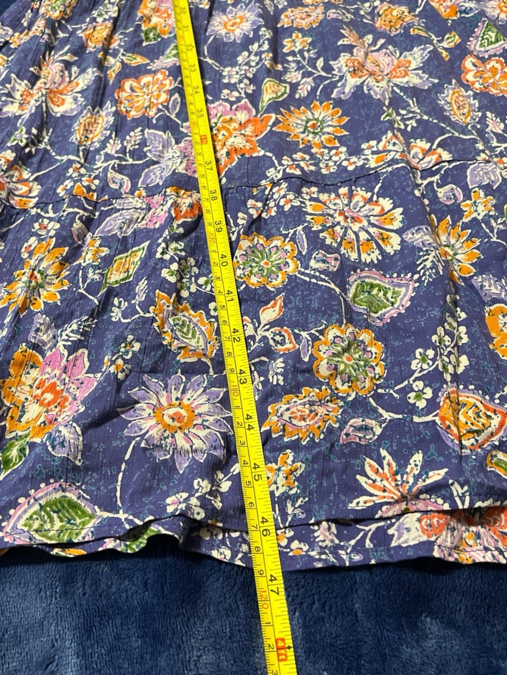 Angie Smocked Milkmaid, Puff-Sleeve Boho Floral Maxi Dress; Sz Small Multicolor - Picture 3 of 6